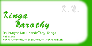 kinga marothy business card